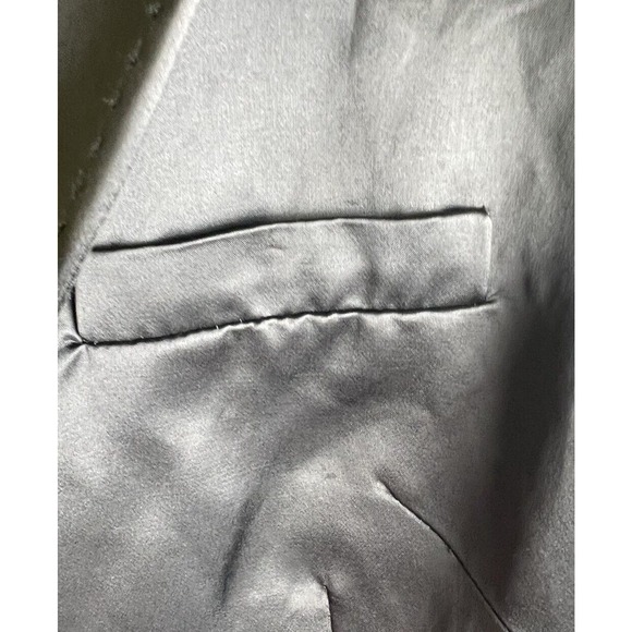 Womens Blazer Jacket Size 10 Victor Alfaro Gray Shiny- Dress Up Or Down Its Fire - Picture 9 of 14